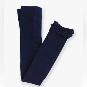 NWT Ruffle Butts Footless Ruffle Tights size 6-8, Navy